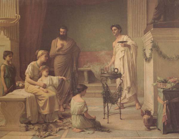 John William Waterhouse Sick Child brought into the Temple of Aesculapius (mk41) China oil painting art
